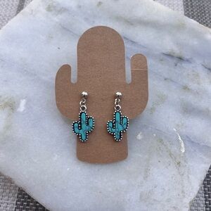 Turquoise Cactus Earrings
